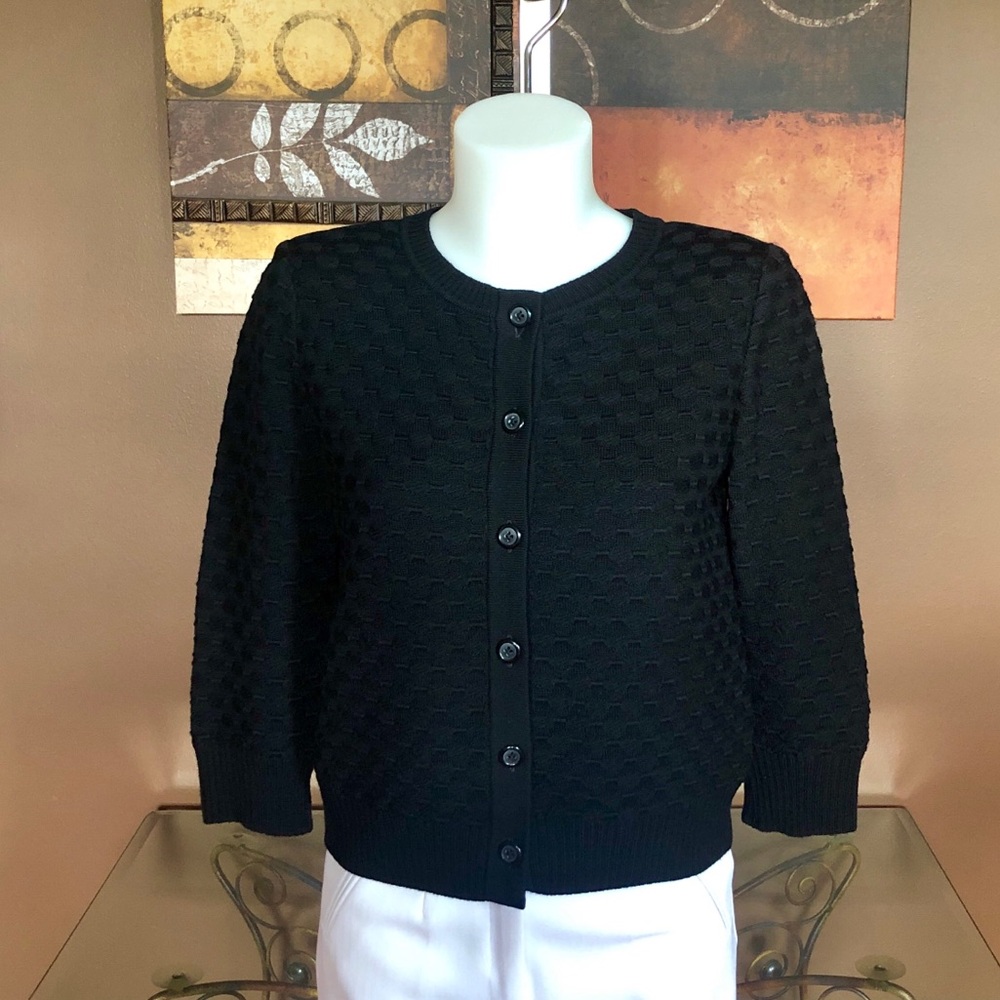 St. John Yellow Label 100% Wool Cardigan - Size P